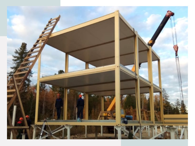 Строительство модульных здания Большой Камень