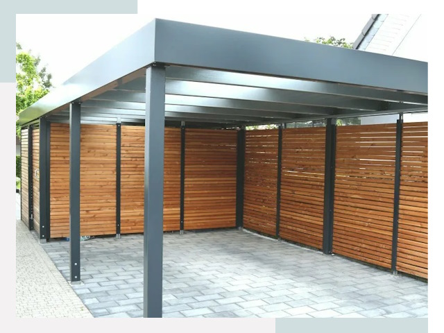 Навесы для парковки в Большом Камне