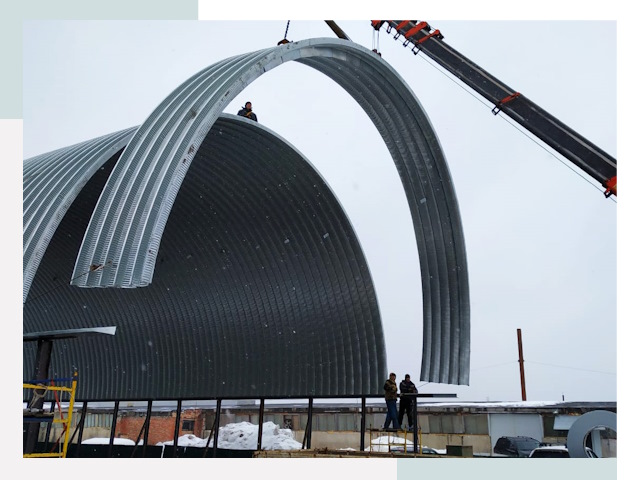 Полукруглые ангары в Большом Камне