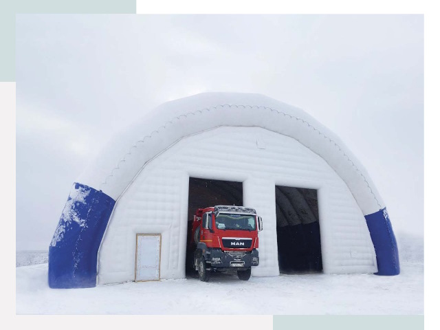 Мобильные ангары в Большом Камне