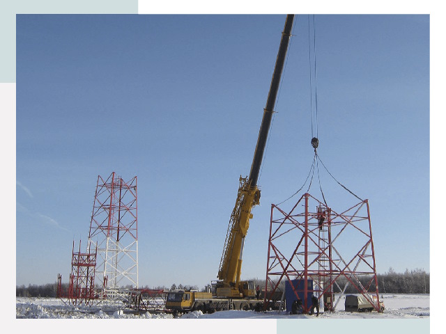 Монтаж вышек связи в Большом Камне