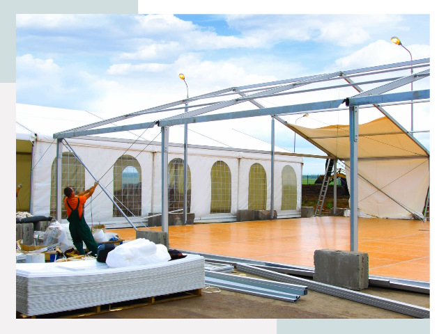 Быстро сборные шатры в Большом Камне