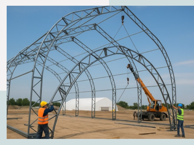 Монтаж ангаров в Большом Камне от 608 руб. - Надежно и быстро